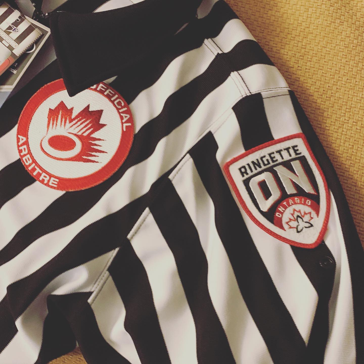 Referee with rings